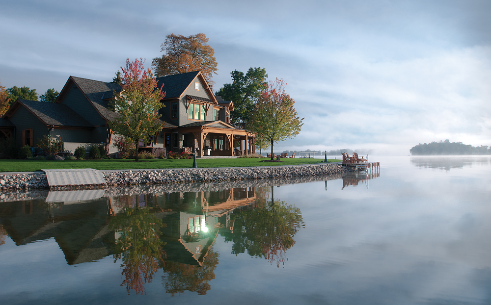 Exterior of Gun Lake home