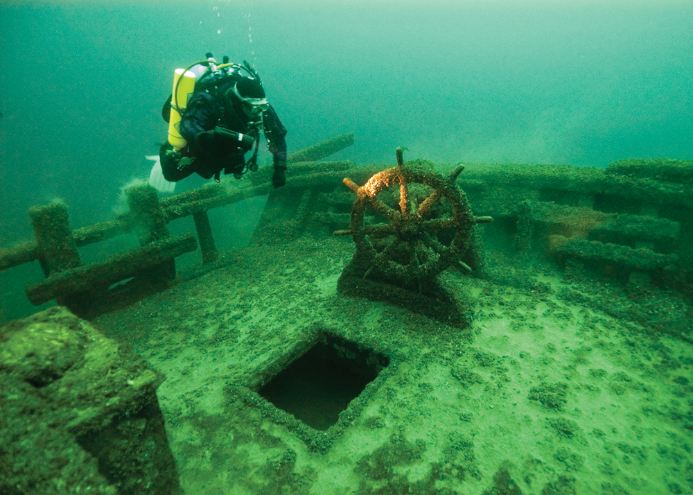 Alpena Shipwreck Scuba Diver 