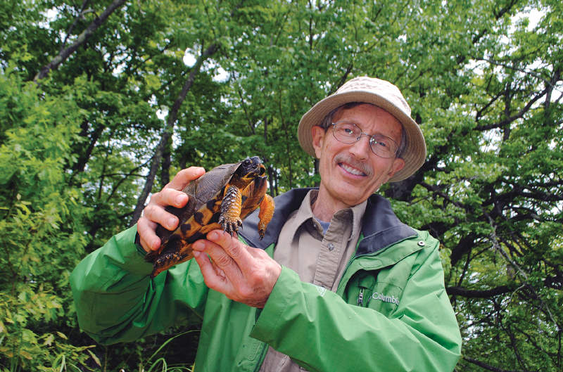 Jim Harding with turtle