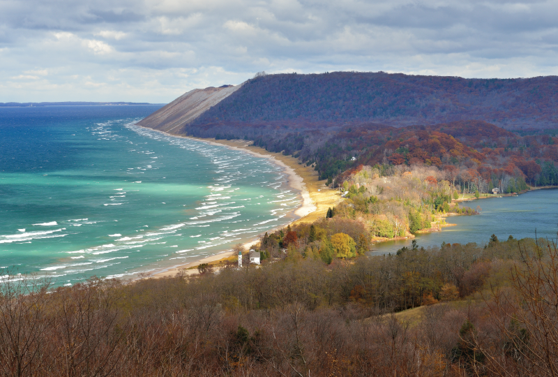 “Nature’s Spotlight — November Gales at Sleeping Bear Dunes”