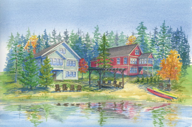 Lakemore Retreat watercolor