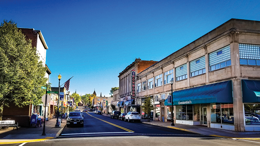 Downtown Ironwood, located about 18 miles south of Lake Superior, is the hub of this 5,000-resident community.