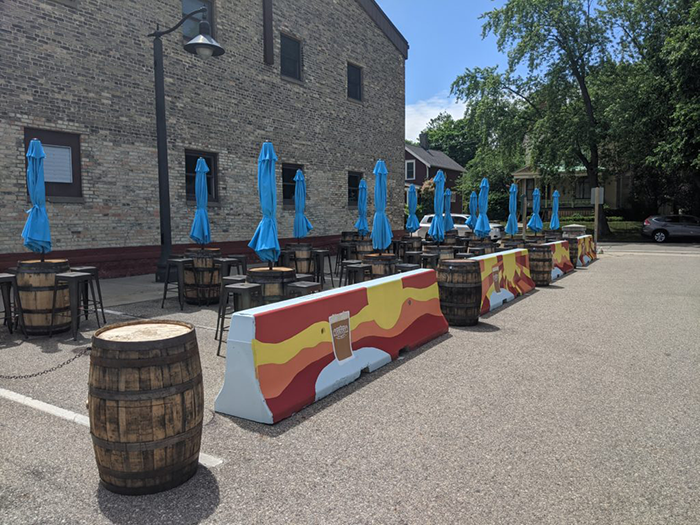 Expanded outdoor dining at the Armory Building in Grand Haven - Photography courtesy of Aaron Ogg