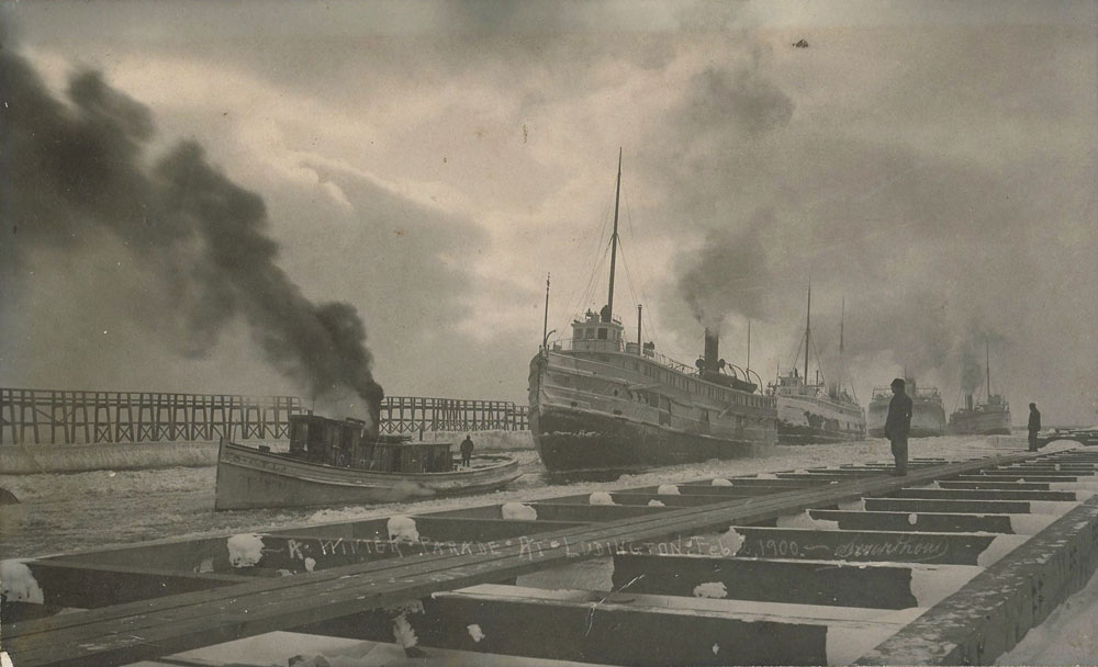 Ships at Ludington Harbor (1900) - Mason County Historical Society